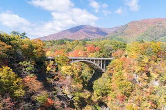 桥梁<strong>秋天</strong>秋季<strong>旅游</strong>风景素材摄影高清图