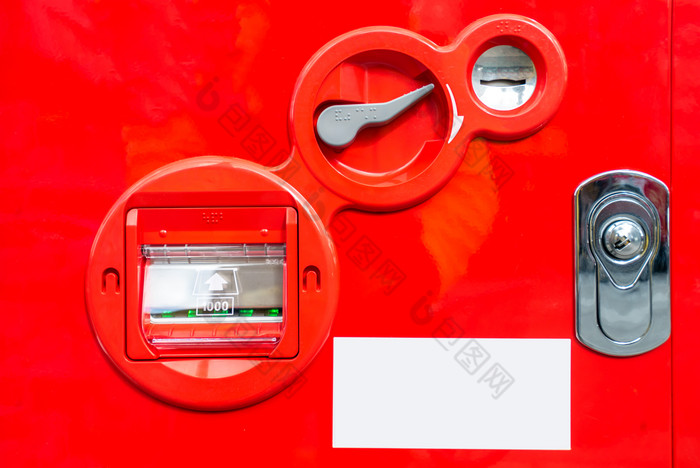 红色调自动售货机摄影图