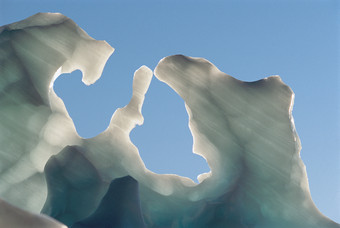 蓝<strong>色调</strong>消融的冰川摄影图
