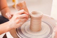 清新风格做陶器摄影图