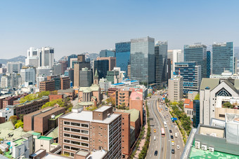 高楼大厦建筑美景旅行城市现代化风景摄影图