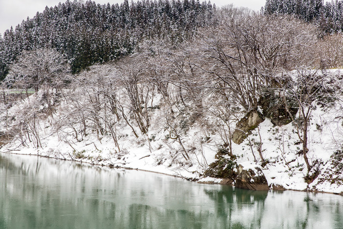 冬天冬季雪山山水