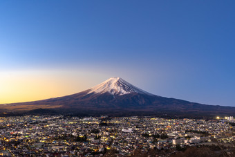 黎明富士山<strong>摄影图</strong>