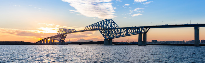 东京江水上的高架桥