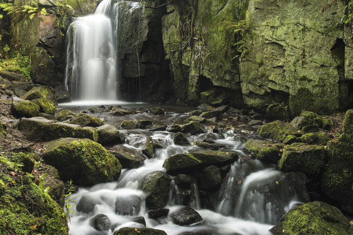 山水画风景画风景摄影川流不息