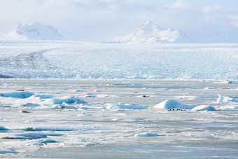 冰川冰岛冰山景色