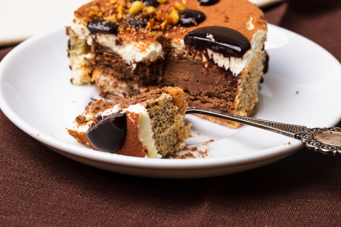 巧克力蛋糕甜品摄影图