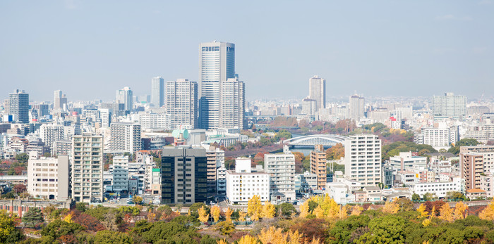 日本大阪城市楼房