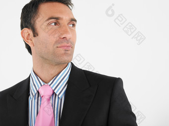 粉色领带男人摄影图