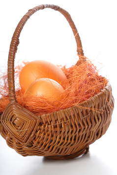 篮子里的鸡蛋摄影图
