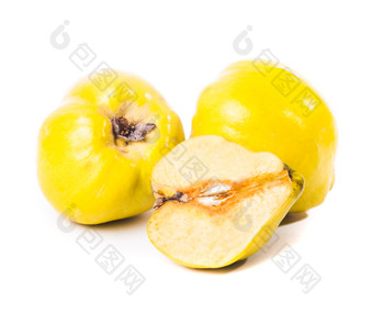 黄色的美味苹果摄影图