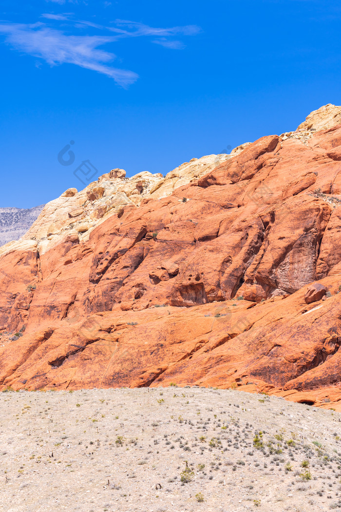 红色峡谷岩石摄影图