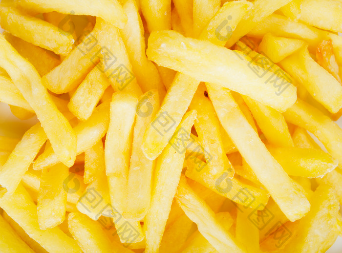 黄色法式炸薯条摄影图