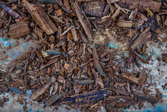 一堆木头屑摄影图