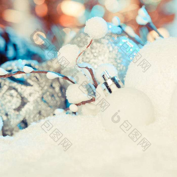 冬季白雪雪球摄影图