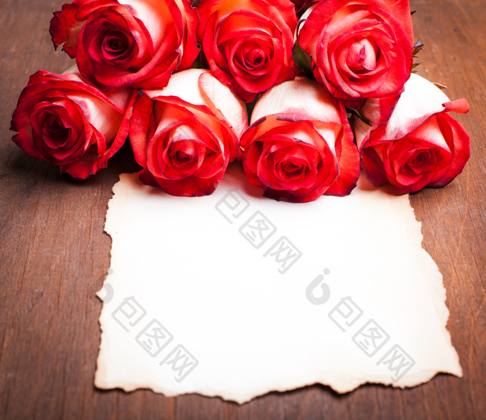 红色玫瑰花鲜花花卉