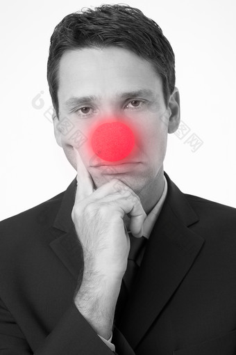 红鼻子商务男人摄影图