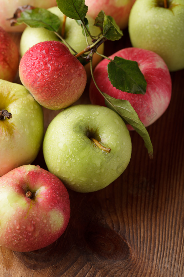 新鲜苹果食物摄影图
