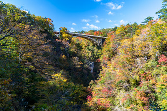 山峰桥梁<strong>秋季</strong>植物<strong>风景</strong>元素