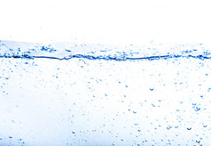 蓝色水里的气泡摄影图