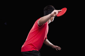 男人打乒乓球运动体育锻炼中国运动员