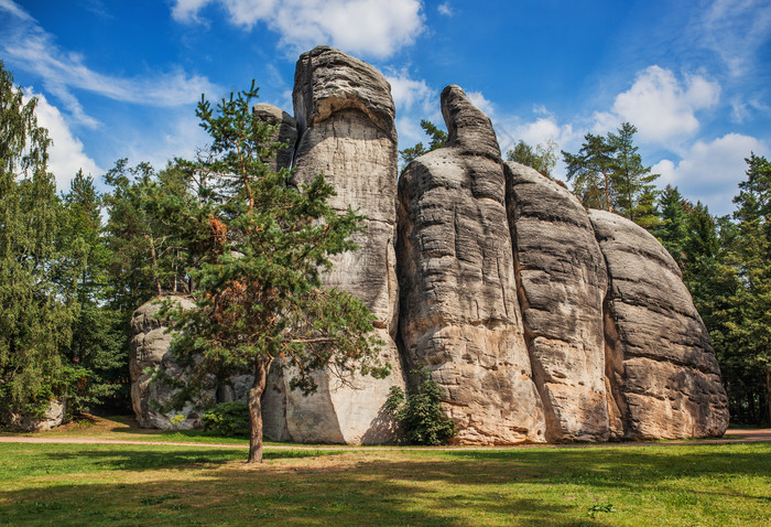 深色调漂亮的山石