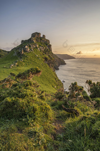 海边的青草<strong>山坡摄影图</strong>