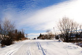 冬天雪景公路