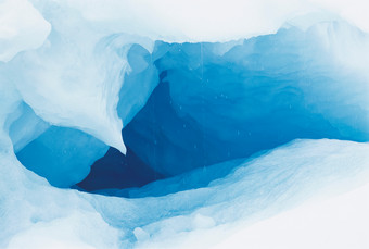 蓝色调漂亮的冰层摄影图