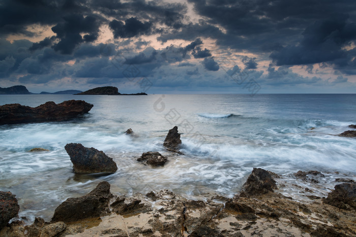 海洋海水石头风景