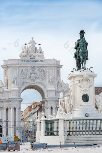清新葡萄牙雕像摄影图