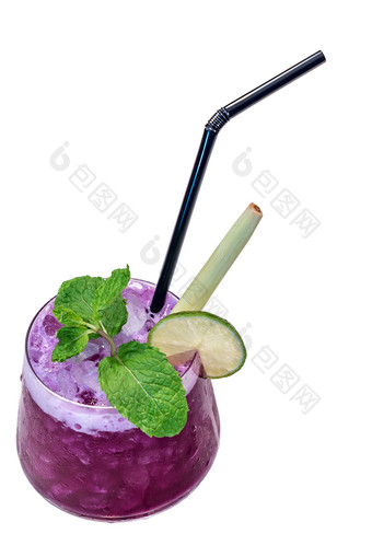 杯子里的紫色果汁