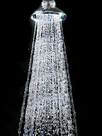 淋浴浴头洒水水花图片下载