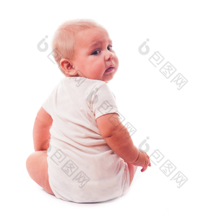 简约胖胖的小婴儿摄影图