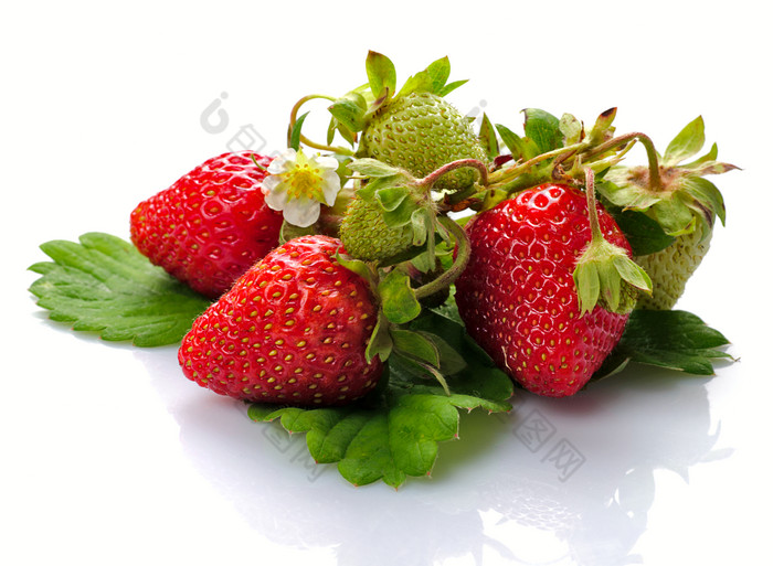 新鲜的草莓摄影图