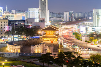 韩国<strong>首尔</strong>城市<strong>夜景</strong>摄影图