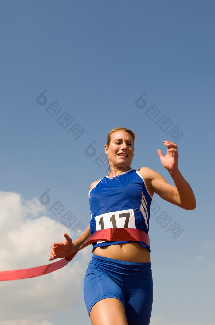 跑步运动员冠军摄影图