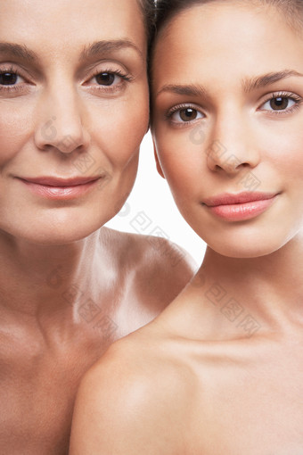 暖色调两个女人摄影图