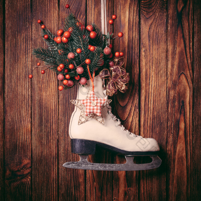 白色溜冰鞋鞋子摄影图