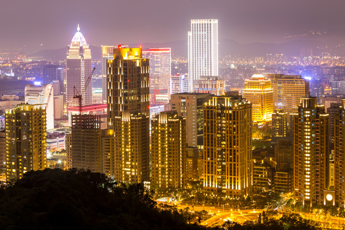 唯美台湾夜景摄影图