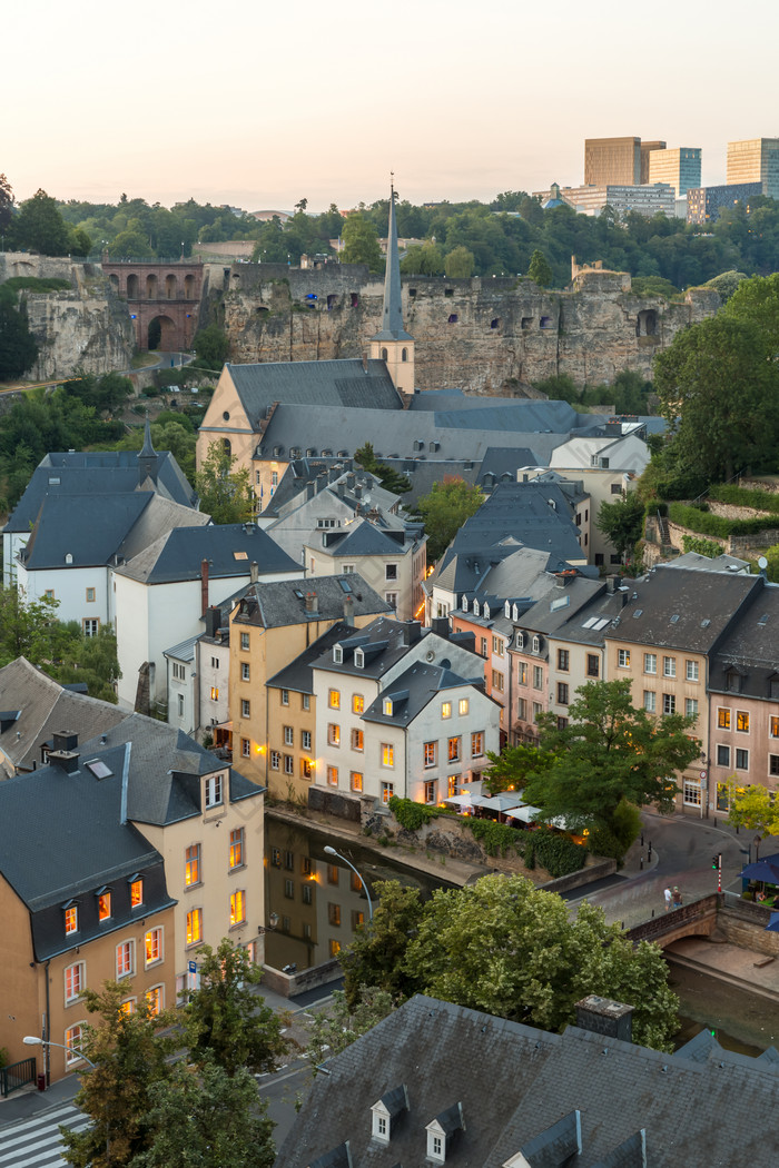 卢森堡城市建筑摄影图