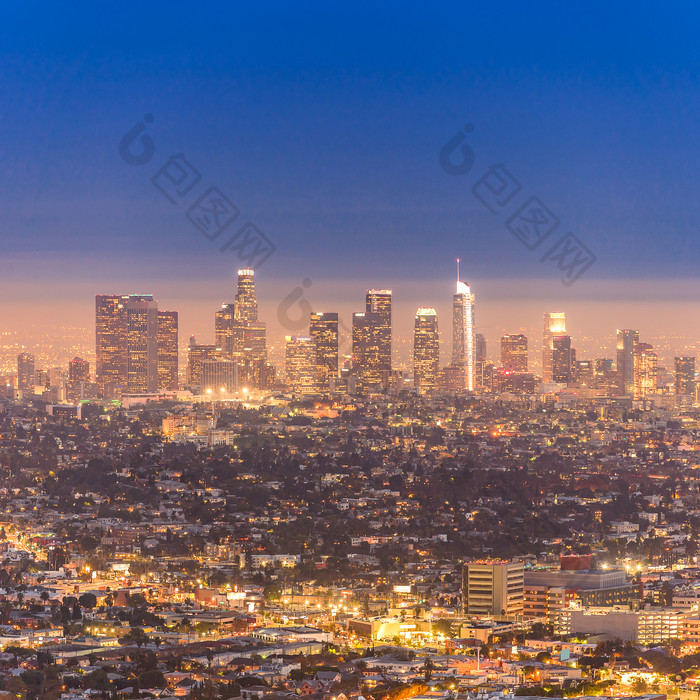 洛杉矶城市景观夜景