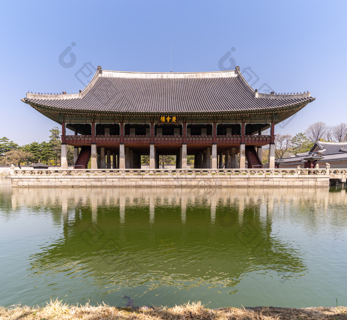 首尔庆博宫宫殿摄影图