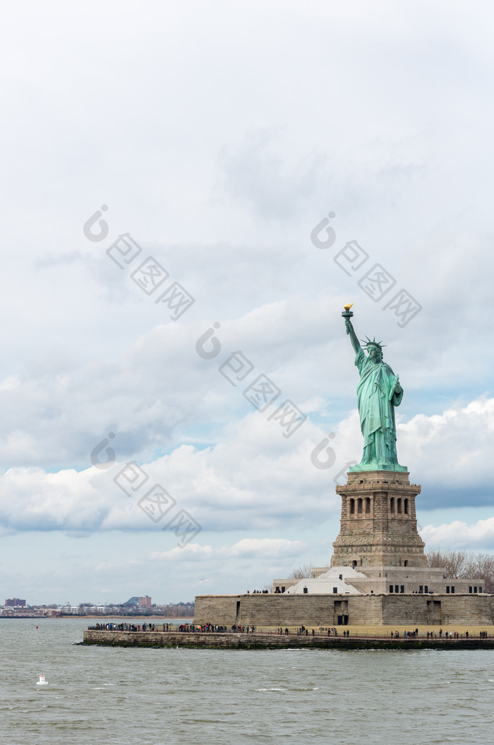 美国的自由女神像摄影图