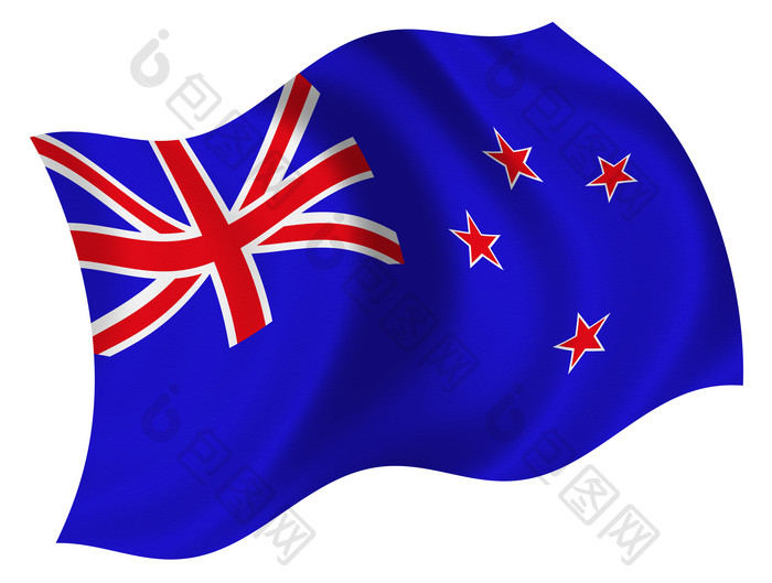 蓝色调新西兰国旗摄影图