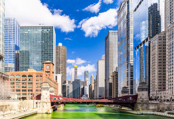 芝加哥城市景色摄影图