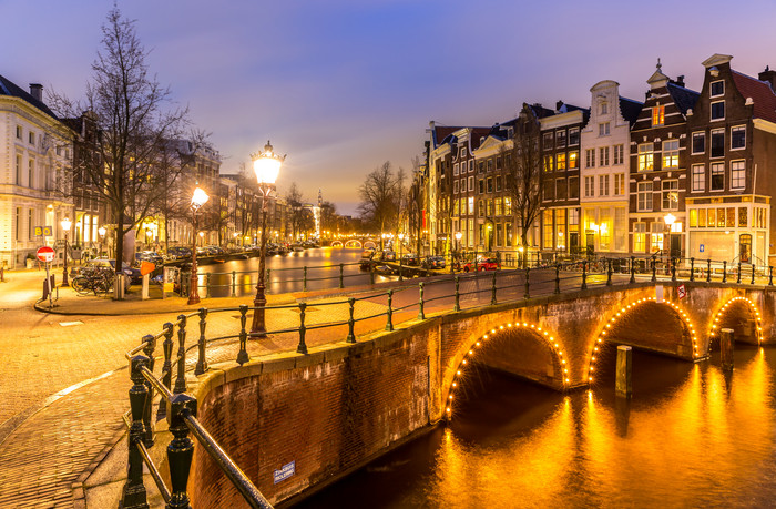 夜晚阿姆斯特丹夜景