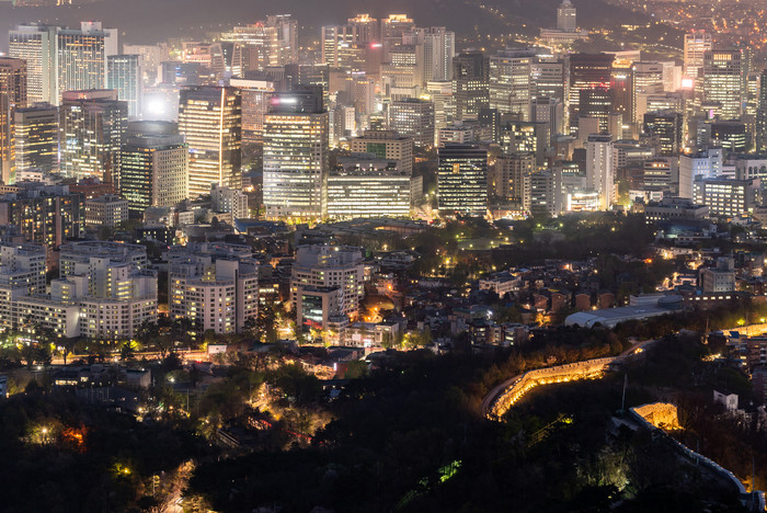 韩国首尔夜景景色