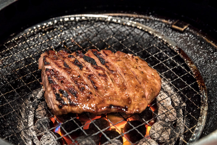 餐饮美食烤牛肉元素