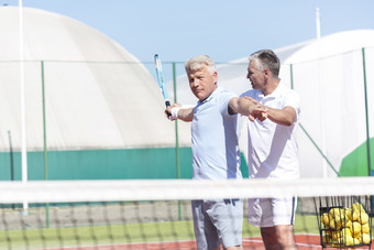 清新风格网球比赛摄影图